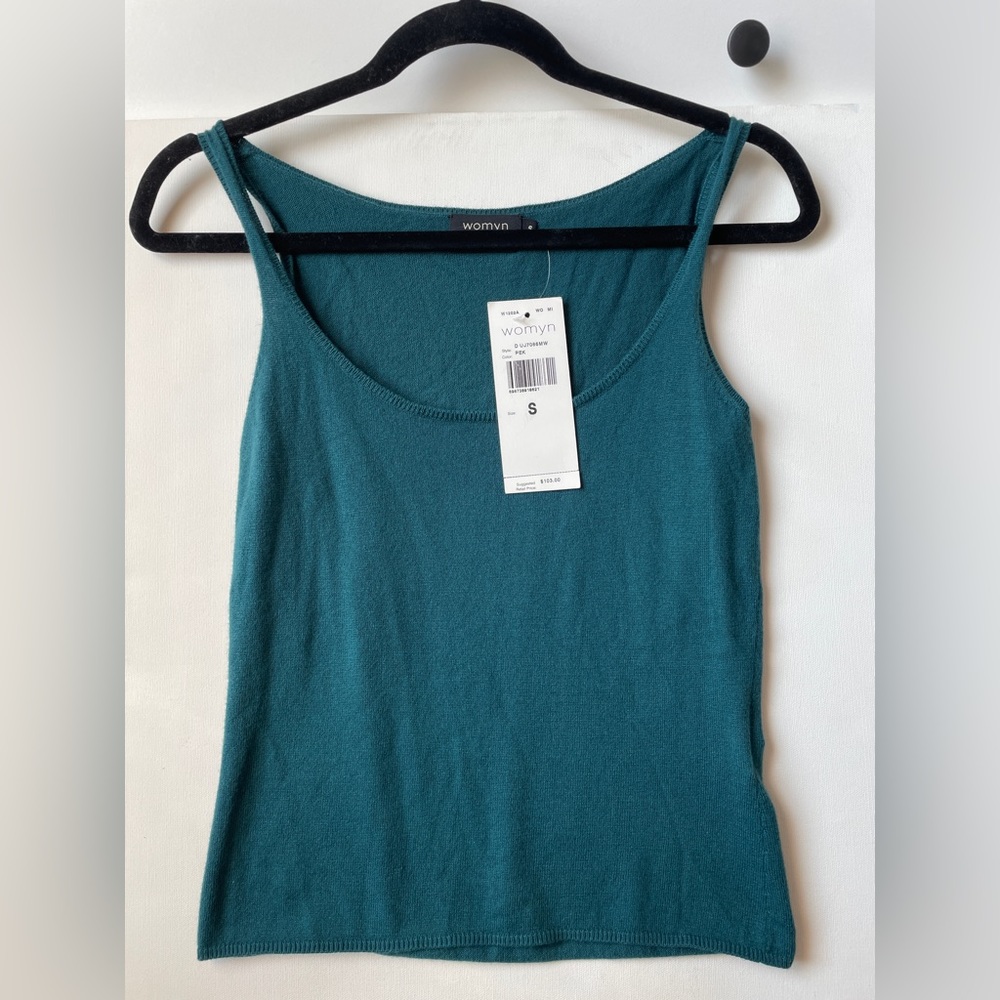Womyn Knit Camisole in Teal Small NWT